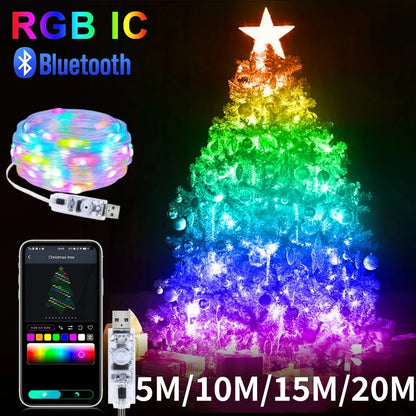 RGBIC Christmas Bluetooth String Lights