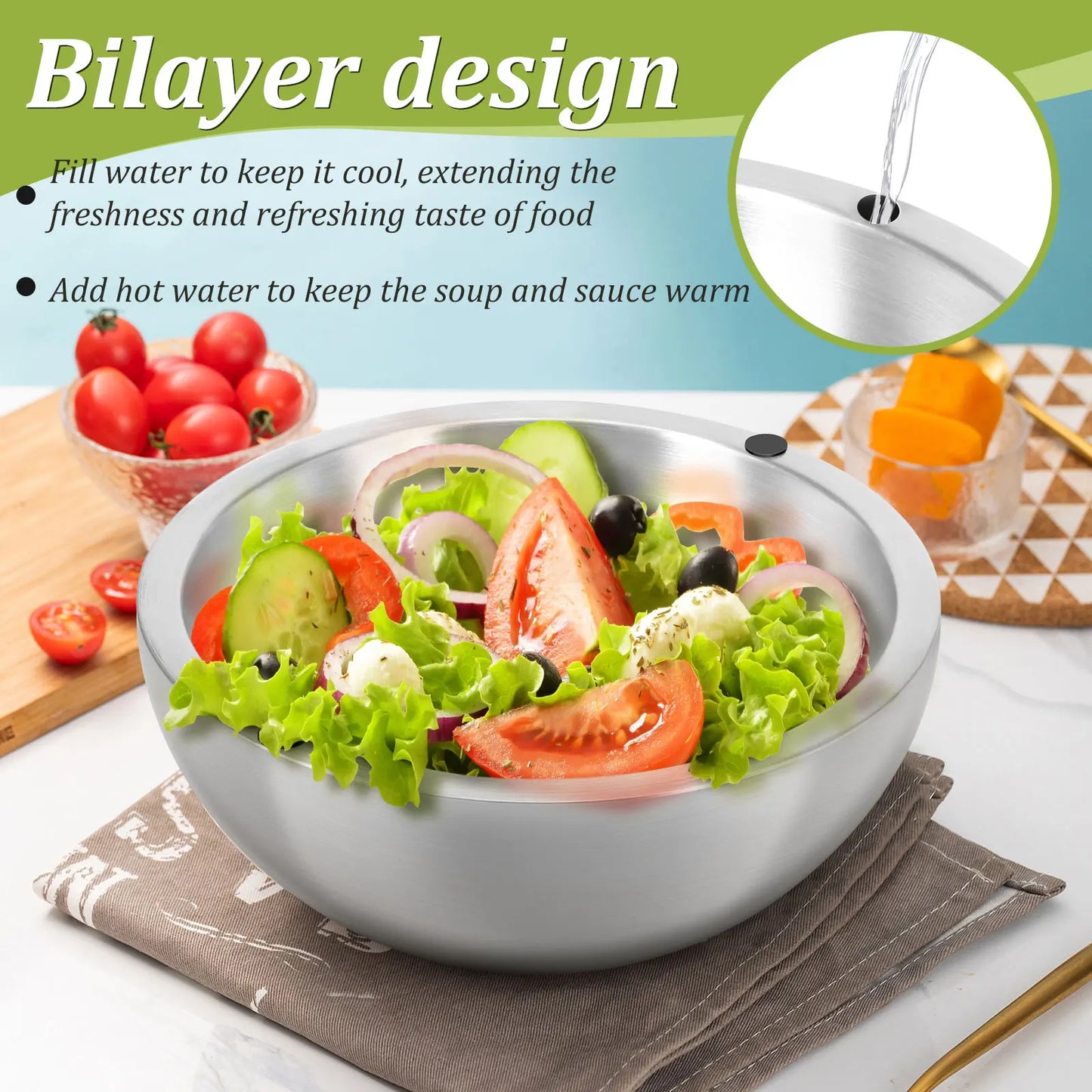 Stainless Steel Cooling Bowl
